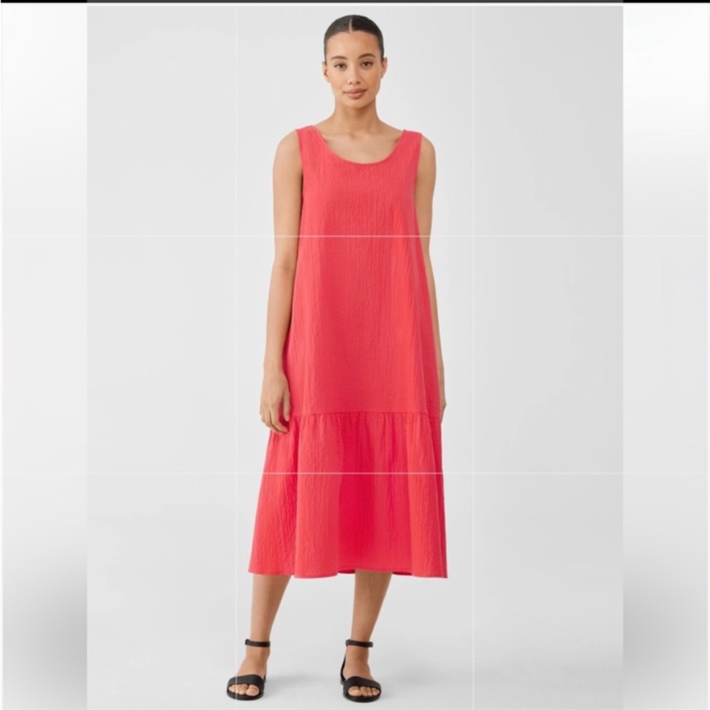 NWT EILEEN FISHER Organic Cotton
Pucker Tiered Dress